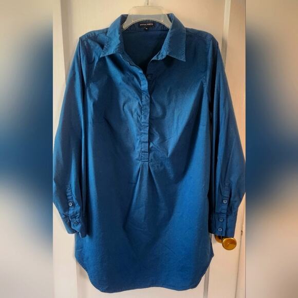 Universal Standard Rubicon Shirt Dress | Blue, Size XSmall 10-12 - Picture 2 of 11